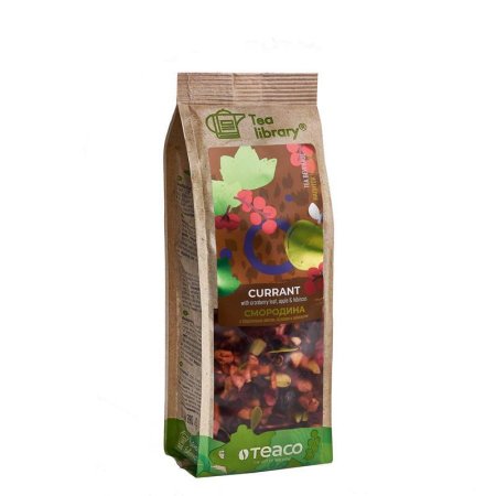 Чай подарочный Teaco листовой фруктовый смородина с брусничным  листом/яблоком/гибискусом 100 г