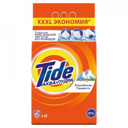 Стиральный порошок Tide для цветного и белого белья (отдушки в ассортименте, 6 кг)