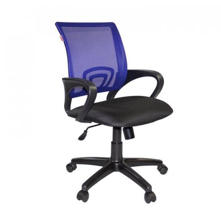 Кресло офисное Easy Chair 304 синее/черное (сетка/ткань, пластик)