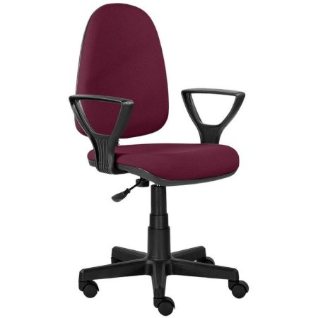 Кресло офисное Prestige O бордовое (ткань, пластик)