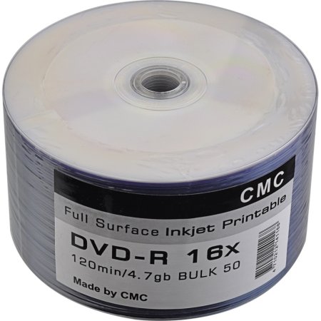 Диск DVD-R CMC 4.7 ГБ 16x bulk CMCDVDRPRB50 (50 штук в упаковке)