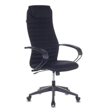 Кресло для руководителя EChair-655 черное (искусственная кожа/ткань, пластик)