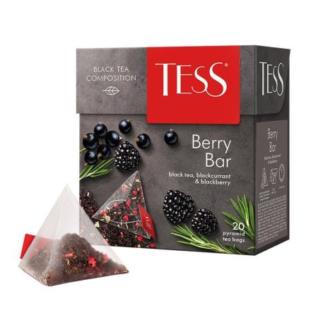 Чай Tess Berry Bar черный 20 пакетиков-пирамидок