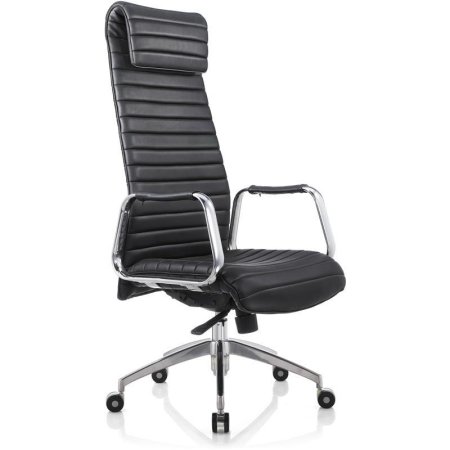 Кресло для руководителя Easy Chair 528 ML черное (натуральная кожа с компаньоном, металл)