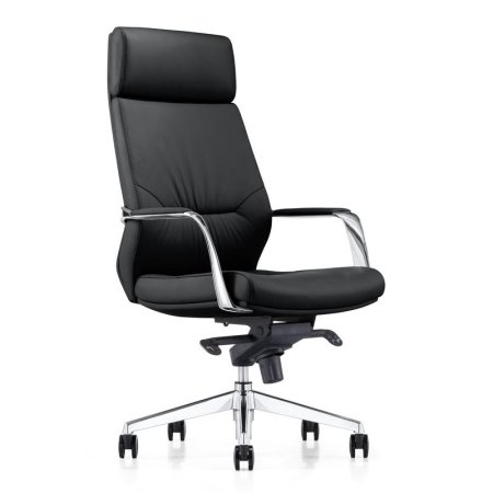 Кресло для руководителя Easy Chair 570 МL черное (натуральная кожа, металл)