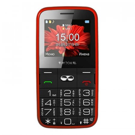 Мобильный телефон Texet TM-227B красный