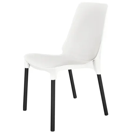 Стул обеденный Sheffilton SHT-S75 белый/чёрный муар (пластик, металл) Стул обеденный Sheffilton SHT-S75 белый/чёрный муар (пластик, металл)