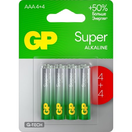 Батарейка AAA мизинчиковая GP Super (8 штук в упаковке)