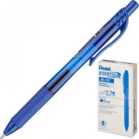 Ручка гелевая автоматическая Pentel EnerGel Rec синяя (толщина линии 0.35 мм)