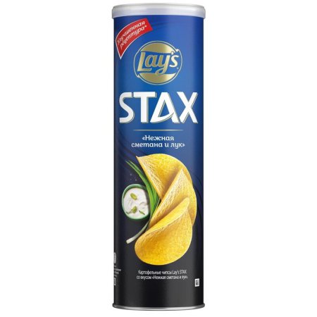 Чипсы Lays Stax со вкусом сметаны и лука 140 г