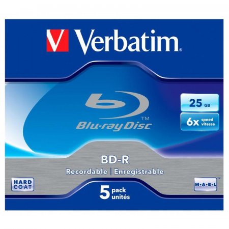 Диск Blu-ray BD-R Verbatim SL HardCoat 43715