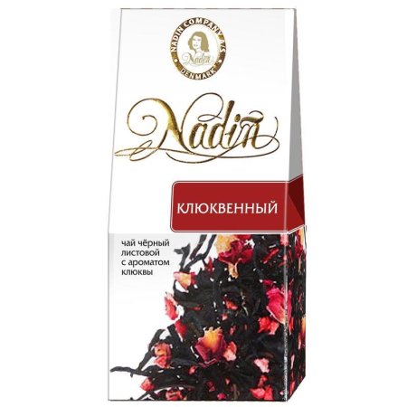 Чай подарочный Nadin листовой черный клюква 50 г