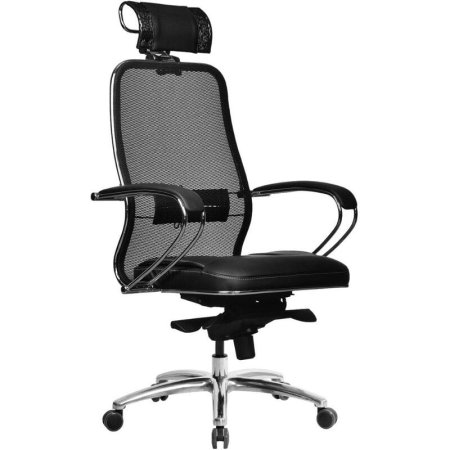 Кресло для руководителя Samurai SL-2.04 черное (сетка/экокожа, металл)