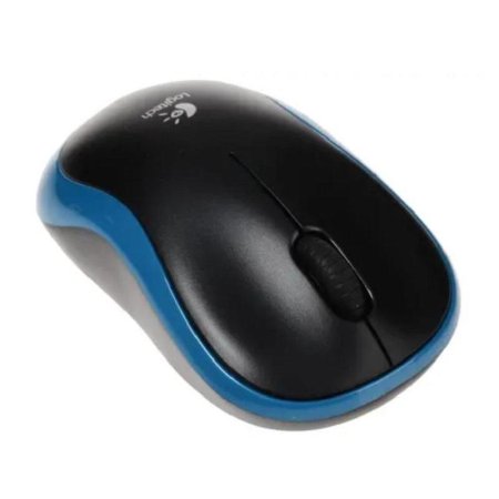 Мышь беспроводная Logitech M185 сине-черная (910-002632)