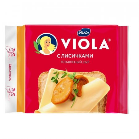 Сыр плавленый Viola с лисичками в ломтиках 140 г