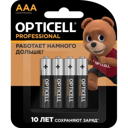 Батарейка AAA мизинчиковая Opticell Professional (4 штуки в упаковке)