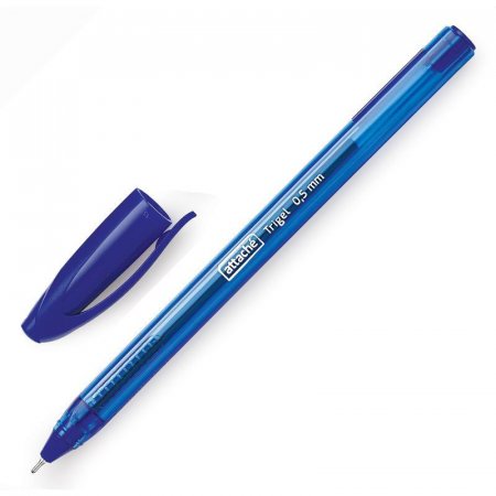 Ручка гелевая Attache Glide Trigel синяя (толщина линии 0.5 мм)