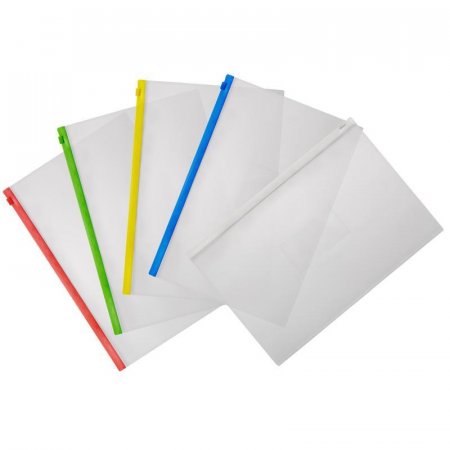 Папка-конверт на zip-молнии Аttache A4 160 мкм (5 штук в упаковке)