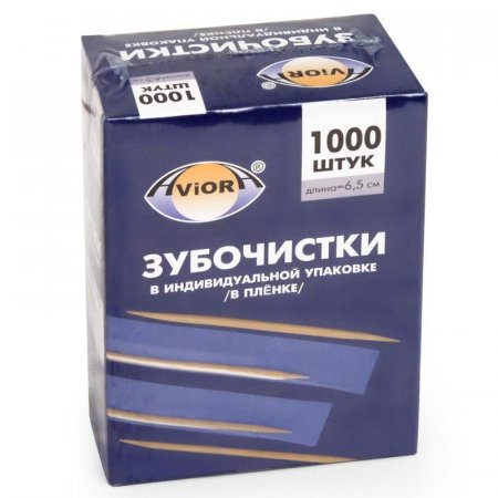 Зубочистки бамбуковые Aviora 1000 штук в полипропиленовых упаковках (артикул производителя 401-488)