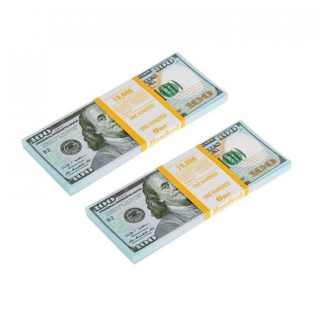 Деньги сувенирные Забавная Пачка конфетти 100 долларов (2 штуки)