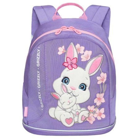 Рюкзак дошкольный Grizzly Зайка фиолетовый (RK-281-1)