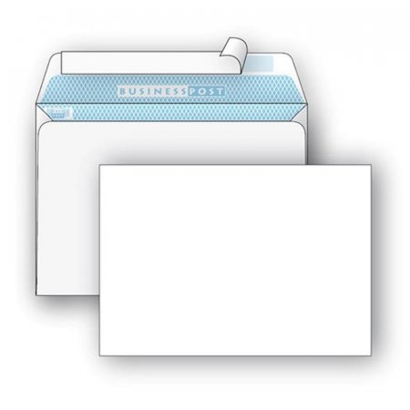Конверт почтовый BusinessPost С6 (114x162 мм) белый удаляемая лента (1000 штук в упаковке)