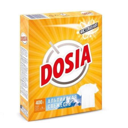Порошок стиральный автомат Dosia Active Альпийская свежесть 400 г (для  белого белья)
