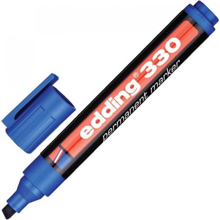 Маркер перманентный Edding E-330/3 синий (толщина линии 1-5 мм)
