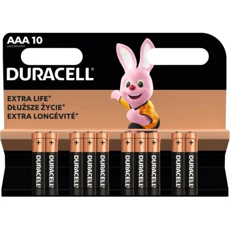 Батарейка AAA мизинчиковая Duracell Basic (10 штук в упаковке)