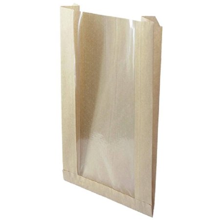 Крафт пакет бумажный бежевый 14х37x7 см (200 штук в упаковке)