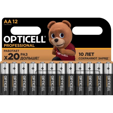 Батарейка AA пальчиковая Opticell Professional (12 штук в упаковке)