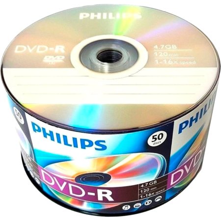 Диск DVD-R Philips 4.7 ГБ 16x bulk DM416U50F/97 (50 штук в упаковке)