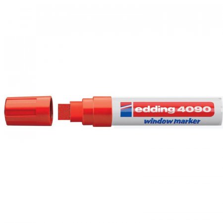 Маркер для окон Edding E-4090/002 (толщина линии 8мм, красный, стираемый)