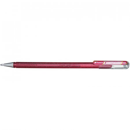 Ручка гелевая Pentel Hibrid Dual Metallic 0.55 мм хамелеон розовый