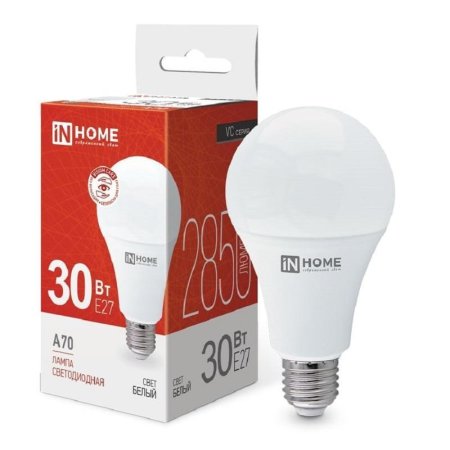 Лампа светодиодная In Home LED-A70-VC груша 30Вт 4000K 2850Лм 220В  4690612024141