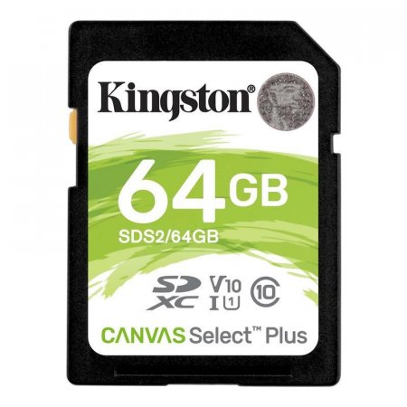 Карта памяти 64 Гб Kingston Canvas Select Plus UHS-I U1 V10 (SDS2/64Gb)