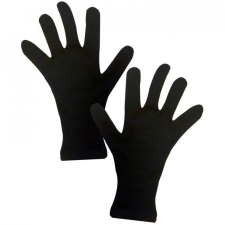 Перчатки рабочие трикотажные хб без покрытия черные (размер 8, М, 10 пар  в упаковке)