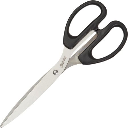 Ножницы 210 мм Комус с пластиковыми симметричными ручками черного цвета