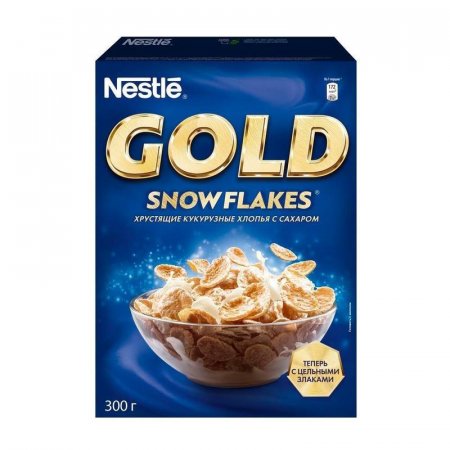 Хлопья Nestle Gold Snow Flakes кукурузные с сахаром 300 г