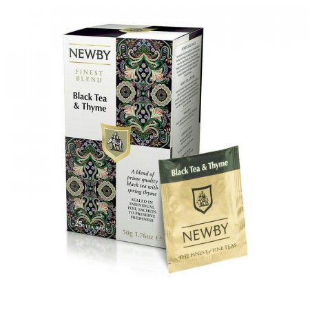 Чай Newby Black Tea &amp; Thyme черный с чабрецом 25 пакетиков