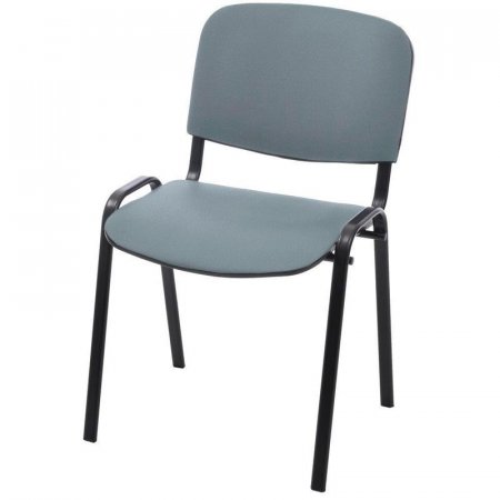 Стул офисный Easy Chair Изо серый (искусственная кожа, металл черный)