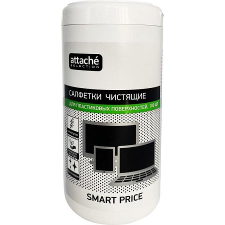 Салфетки влажные Attache Selection Smart Price для поверхностей (100  штук в тубе)