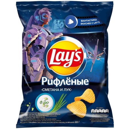 Чипсы Lays со вкусом сметаны и лука 225 г