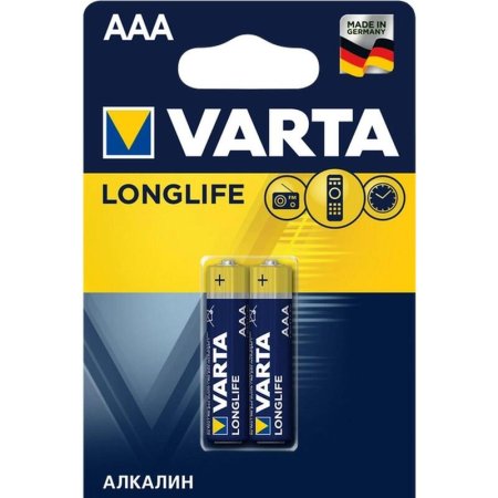 Батарейка AAA мизинчиковая Varta Longlife (2 штуки в упаковке)