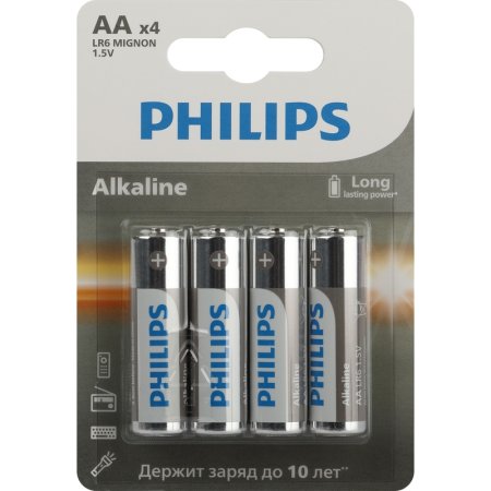 Батарейка AA пальчиковая Philips Entry (4 штуки в упаковке)