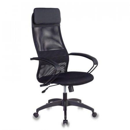 Кресло для руководителя Easy Chair 655 TTW черное (искусственная кожа/сетка/ткань, пластик)