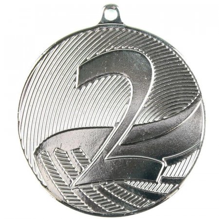 Медаль 2 место металлическая MD1292 (диаметр 5 см)