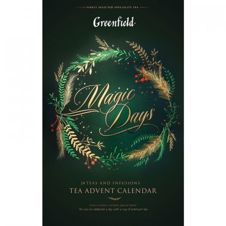 Чай Greenfield Magic Days Advent Calendar Рождественский ассорти 24 пакетика