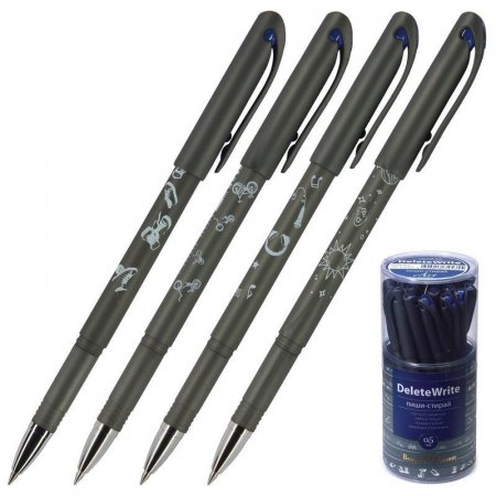 Ручка пиши-стирай неавтоматическая Bruno Visconti DeleteWrite Art Boys синяя (корпус в ассортименте, толщина линии 0.5 мм)