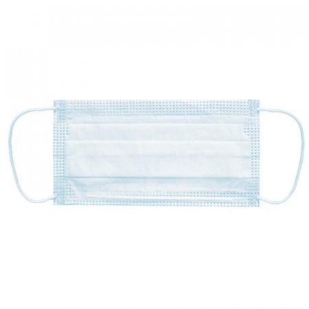 Маска медицинская одноразовая трехслойная на резинке голубая (40 штук в  упаковке)